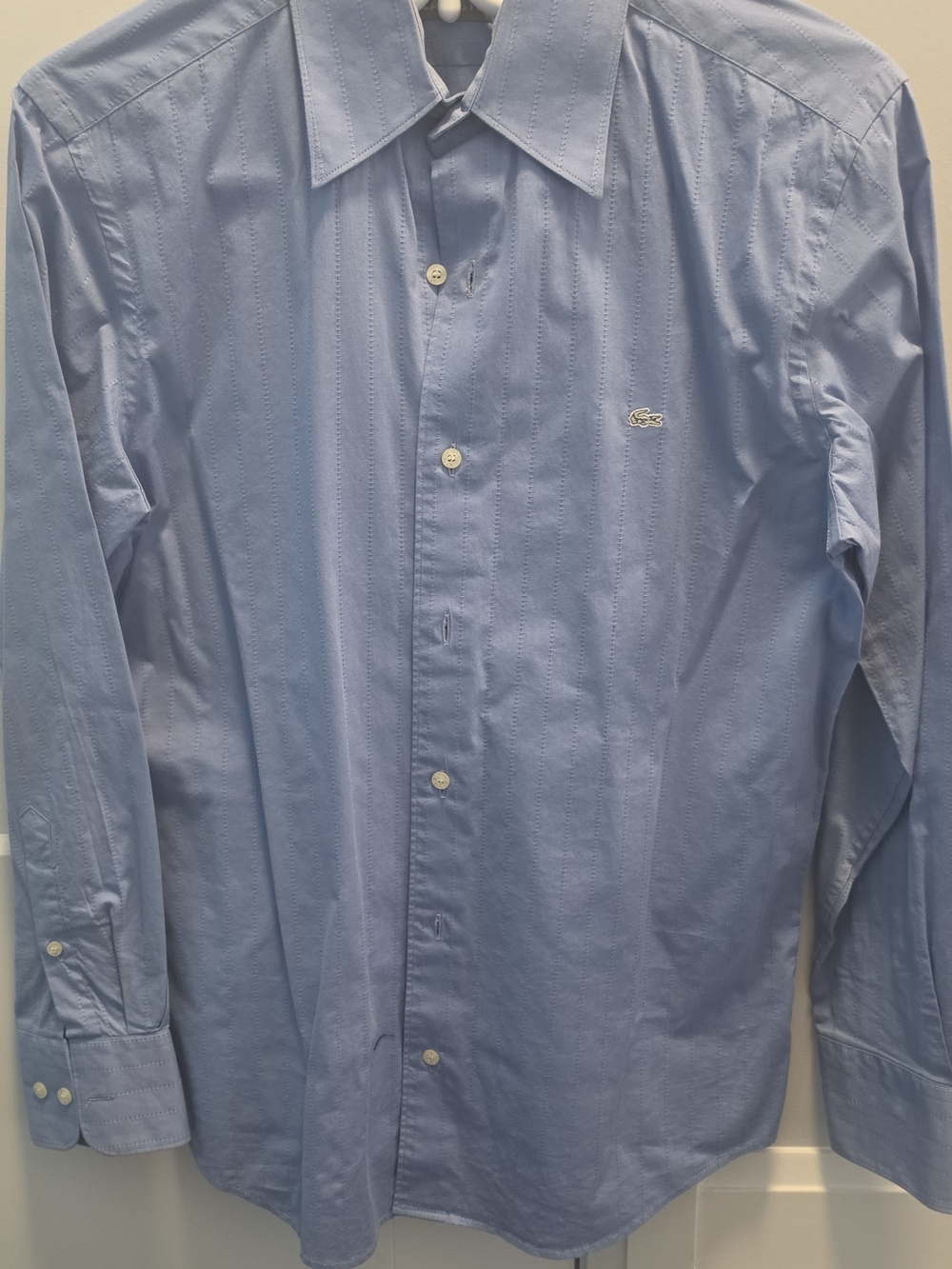 Lacoste Men's Sky Blue Button-Up Dress Shirt